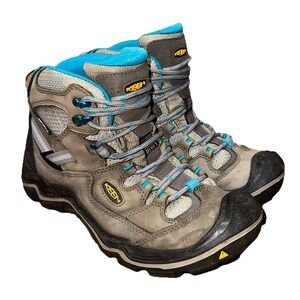 Keen Durand Mid Hiking Boots WP Gray / Capri Breeze Blue 1011555 Womens 8.5 $203